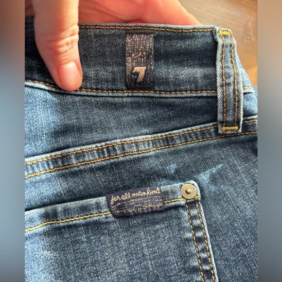 7 For All Mankind Women's 29 90's Y2K Ankle Gwenevere Jeans Festival Streetwear - Picture 6 of 9